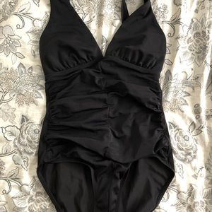 Black one piece swimsuit